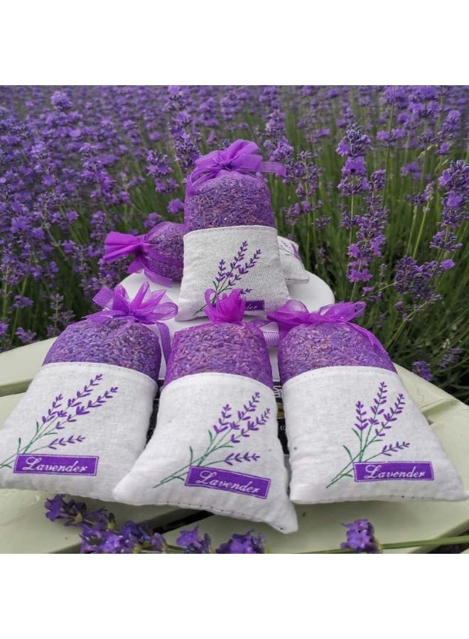 ChicAbode Lavender Sachet Bags, 5 Packs Scented Sachets Bag for Drawers and Closets Anywhere Fresheners, Dried Lavender Flowers, Longer Lasting Fresh Scents for Home, Bath, Room and Car - Image 2